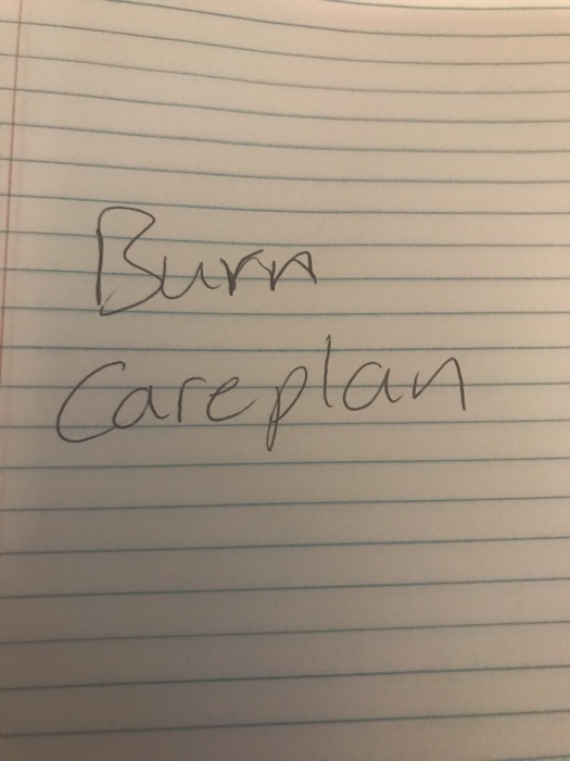 - 1 Burn Careplan