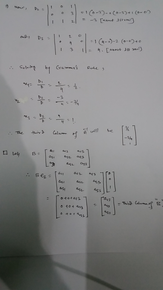 - (0-2)-(0-1941(0-on -1 (0-3)-0 (0-3)+1 (0-0) = -3 [about Istrow] and D2 = 2 ol 4 0 -1 (4-0)-2 (0-0)40 3 1= 4. [about tff row