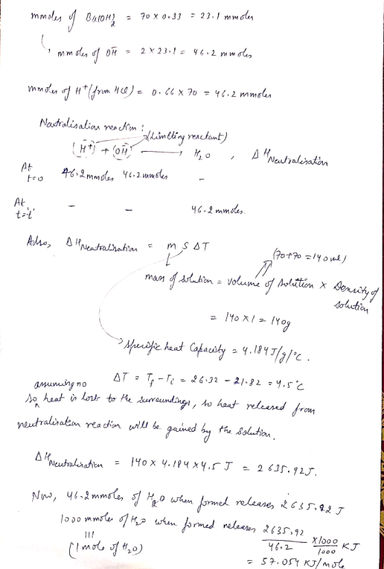 mmoles y Buton) - 70 X 0.33 = 23.1 mmolen immoles of OH = 2 23,1 = 46,2 mmoles n คน 10 - 0.66 X 70 = 46.2 mmoles Neutralisati