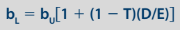 b b[1(1- T)(D/E)]