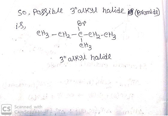 is, so possible 3° alkyl halide n (Bromide) Bp ен— ен, -е-ен-ен, . in Hz - 3° alky i halide Scanned with