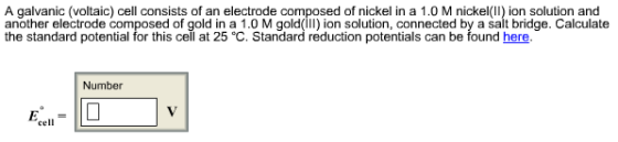 A galvanic (voltaic) cell consists of an electrode