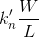 k_n'\frac{W}{L}