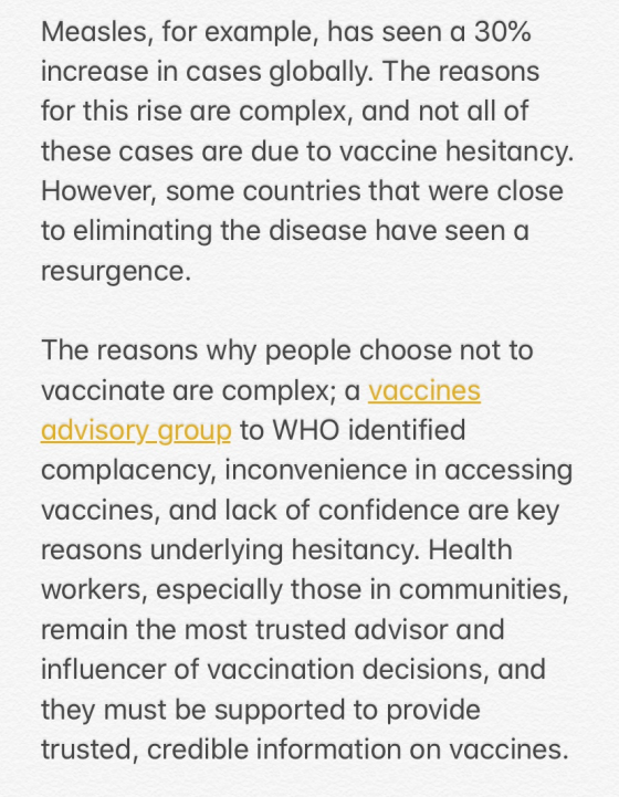 Measles, for example, has seen a 30% increase in cases globally. The reasons for this rise are complex, and not all of these