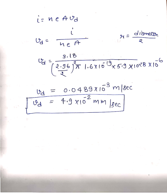 iz neaud He diameter Va = The A wat met >= dligen 40 e 90 1-62166x58 yiek klos 1. 3.18 xió 9x 5.9 X 10P8 X100 up = 0.0489x163