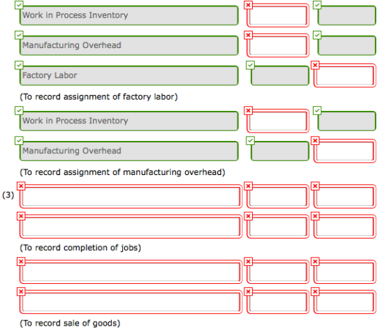 Work in Process Inventory Manufacturing Overhead Factory Labor (To record assignment of factory labor) Work in Process Invent