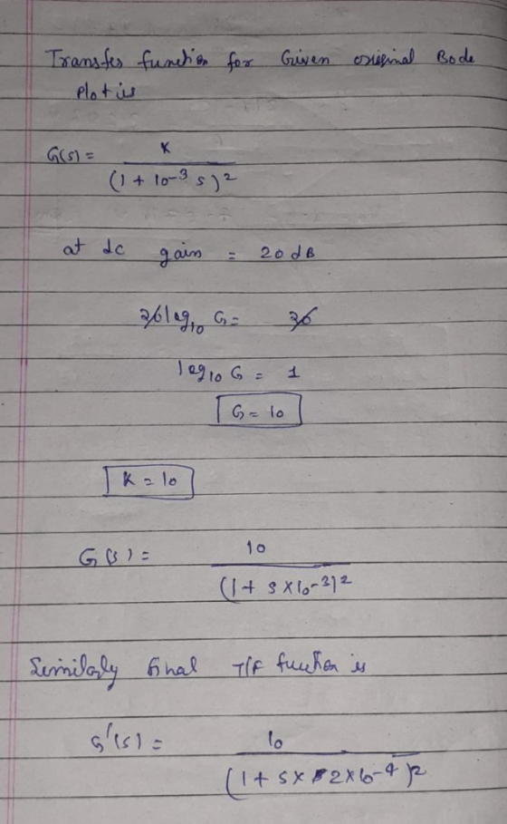 Transfs funth fer Gisen Cimal Bode elatis GS= (1 lo-3 s2 at dc 2o dB 36 G Ja9 1o G 1 Gto Ke lo 1 o (1 sxl-212 TIe fuuhn Suros