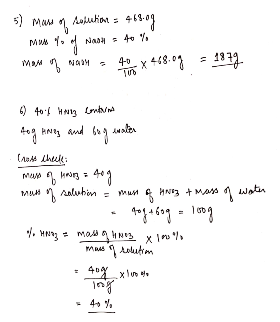 5) May и Asuliм = 40%-09 - mas % of Nooh = 40% там , Naья - 40 х +g.03 - 1813. 1 6) 40% AND contains Aug HNO3 and log water C
