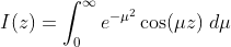 eHcos(z) du sin(uz) I (z) sin(uz) ) du e 2 2