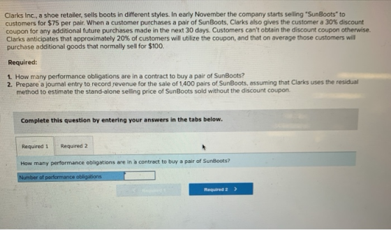 Clarks Inc., a shoe retailer, sells boots in different styles. In early November the company starts selling SunBoots to cus