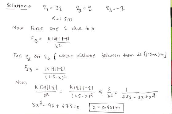 Solution→ a,-31 2 on 13 whe distae behoeen them is G-s-) NoUw,