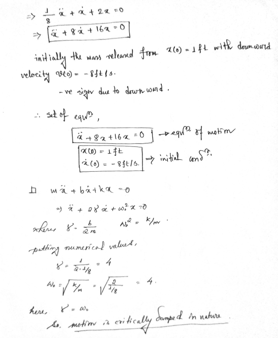 I äta + 2a=0 8 a + 8 8 + 1690 the mass initially released from alo) = f ft with down world velocity vio) = -84445. sign due t