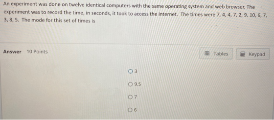 An experiment was done on twelve identical computers with the same operating system and web browser. The experiment was to re
