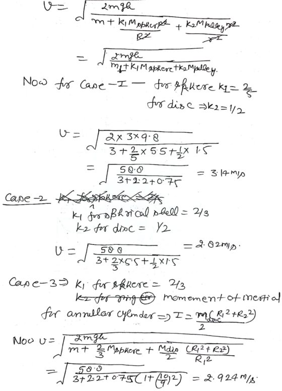 v= anga mikim opherpe BZ + Kampulleyna Lingle mq tkim sphere tkampelley. Now for Cape -I- for of there K1= Z for disc k2=1/2