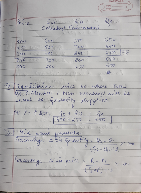 CIASSMATE Date Page bruce Po C Members) (Non-members] Goo 350 300 100 150 1200 1250 300 soo & 400 und 650 650 650-E 2500 200