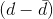 (d - \bar{d})