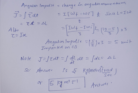 J = fedt t Also ca Angular Impulse - change in angular momentum = I [Wf-wi] t sina L=Iw et -AL - Iwt - I wil Ix Angular Impul