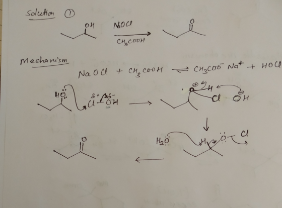 Soluthan NOCI CH3CovH Mechansm Na 0 +Ch, CO0H CM3COD Nat HOCD V H2o