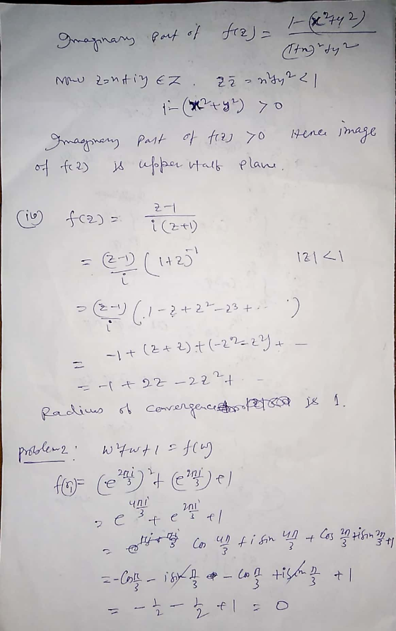Imaginary part of fea) = -x792) Intyr mo zantiy Ez az arty221 - (x + y 2) 70 Imaginary past of tras yo Hence image of fr. 2)