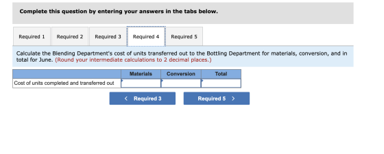 Complete this question by entering your answers in the tabs below. Required 1 Required 2 Required 3 Required 4 Required 5 Cal