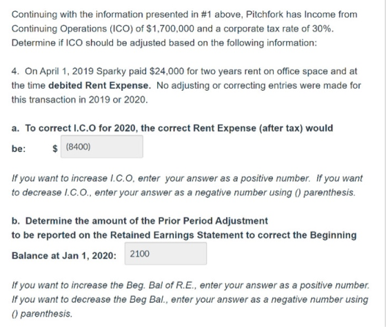 Continuing with the information presented in #1 above, Pitchfork has Income from Continuing Operations (ICO) of $1,700,000 an