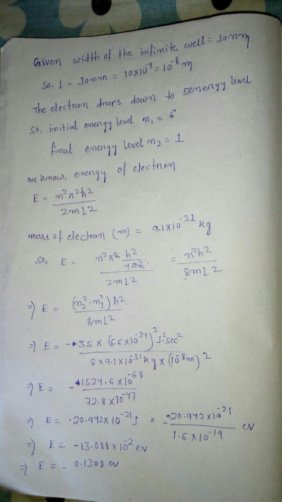 cwidth of the. imtim toridth of the infionik cwell Jomm Given lewel The electnom driors doon t。Stm eng mal emer177 Level m2 3