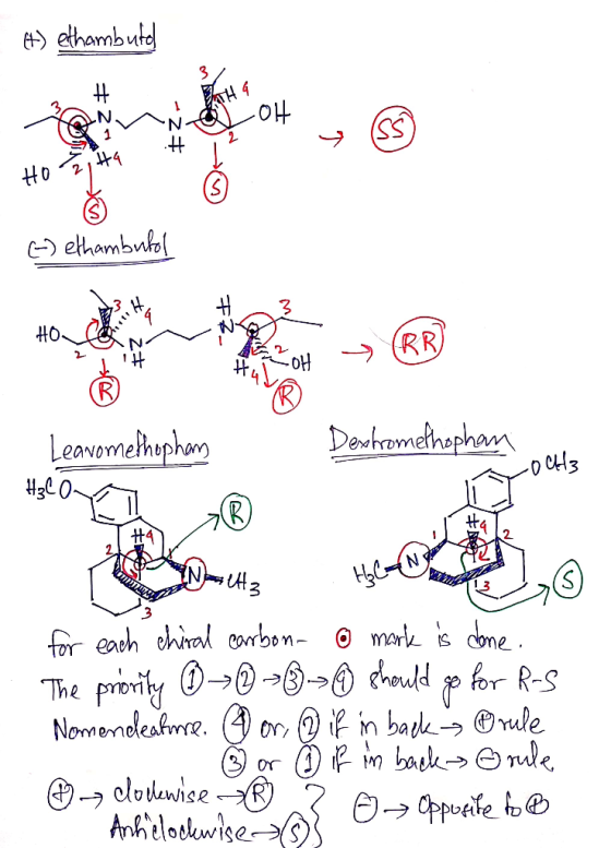 ) ethambuto TH9 YenNOH. HO 2ta tu Hor? SŠ (-) ethambutol F7 2iH → (RR) Leavomeshophan Dextromethophan SOCHE for each chiral c
