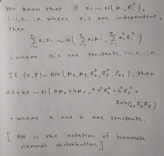 2 e kn o w , n, where Xis indep end en卜, ane i.-1/2, then b ane constant When e a and BN is rhe norah, on of biva vnahe normal dishmibuhion