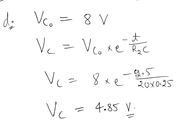 de Vco=&v - Ve=Voxe i lance Vc = 8 x e os anos Vc = 4.85 V