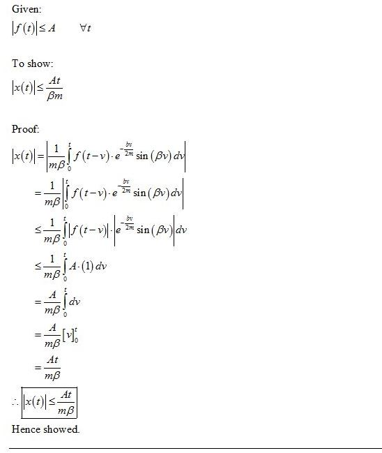 Given: To show Proof t-v)e sin Bv [div Hence showed.