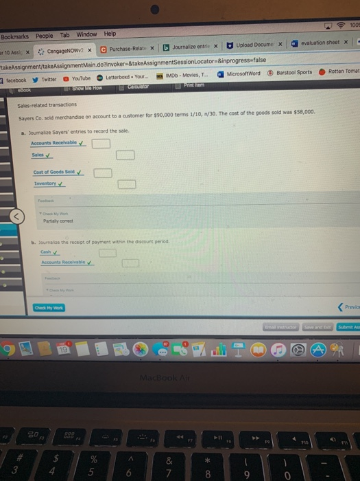 Bookmarks People Tab Window Help 10 0 CengageNow Purchase-Relatex Journaize entrie x Upload Docume x a valuation sheet takeAs