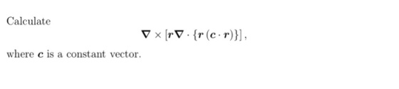 Calculate where c is a constant vector