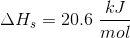 k] AH, = 20.6 mol