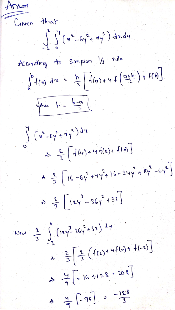 Anwer Given that J.S (0²64 (m2_642+ my? ) dr.dy According to simpson on / rule og tros de trait 4 şi Haleyf(a+b ) + 4cm] bra