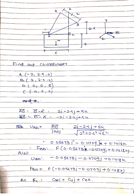 Find out co-crrdinales 4_(-2, 2.5,0) B C2, 2.5 io) O Loro, 5) clooo) AD: Õ -A. 2; -2.5j+5k__ AD - Õ-A: -21 - 2:5j+SK Fica VAD