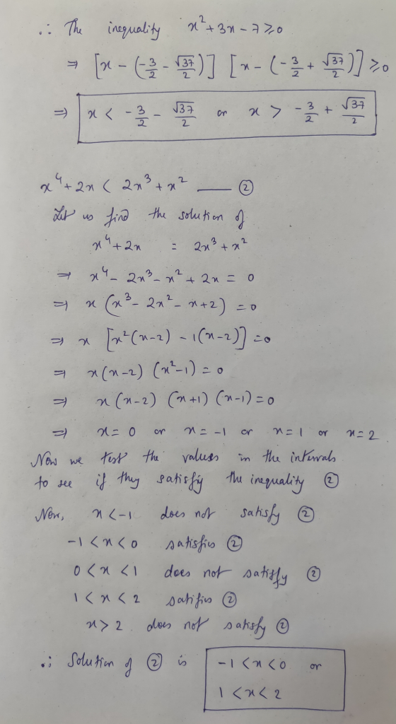 in The inequality x² + 3x - 770 1e--F)] [~-(-+ v)] 70 > *< - VBA a > + 134 24+2* ( 213 +3? - © Let us find the solution of 34