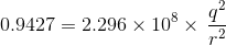 0.9427 = 2.296 × 108 ×