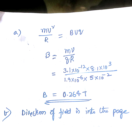 -12 2 B = 0.264 T