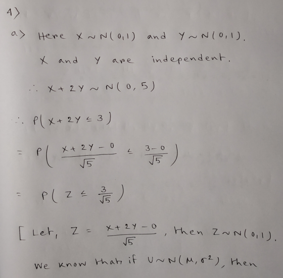 4) X and y ave independen 5 5 N5 o rhen We Know h at