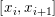 \small \left [ x_{i},x_{i+1} \right ]
