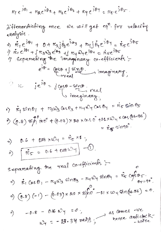Rere once - rc, este a reieser eje, tregeltof tegelast Rye oy a regenes. Differentiating We will get ega for velocity analysi
