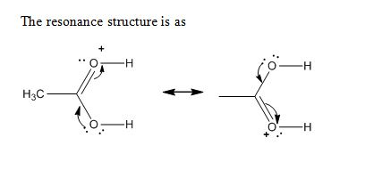 The resonance structure is as HaC 仫 OH