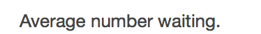 Average number waiting.
