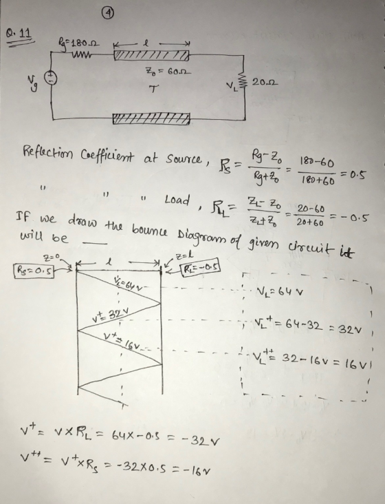 0.11 lg 180 Ra=180.12 k e- VINO Zg= bor T V 2012 Reflection Crefficient at source, R= 7 180-60 RgtZ 180+60 =0.5 | Load, R=2 L