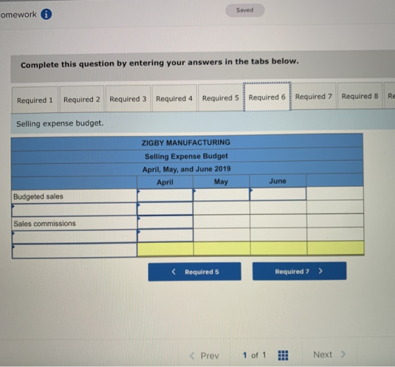 omework i Saved Complete this question by entering your answers in the tabs below. Required 1 Required 2 Required 3 Required