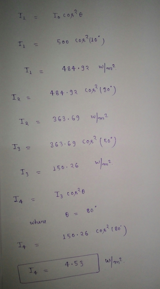 TL = To cone (0,82(LO, 五ー 500 T2 484 92 Co(3 cos? (50) 13 363.69 w2 150.26 3 4 whru 150 26 Cos t8o 14= 4.53 チ