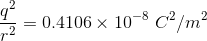 = 0.4106 × 10-8 C2/m2