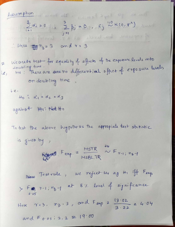 Asstemptione molt wit s tora di 20, Š Bj 20., Ej CN10,8) Sad Here on 23 2 andra3 A We are to test for equality of effects o
