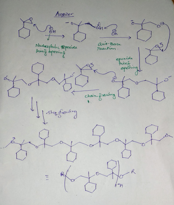 Angder OH aud Bare Juahm Nudeophle poids Jing apening epoxids gring epening chain R