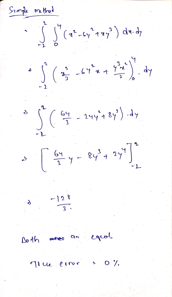 Simple method L (a²-64 ta ray?) du. ody s 2 3 A 3 -642 sit dy - 2 64 244 + 84) ody 3 ( 64 84²+ 2y 244] y -2 -128 37 are te B